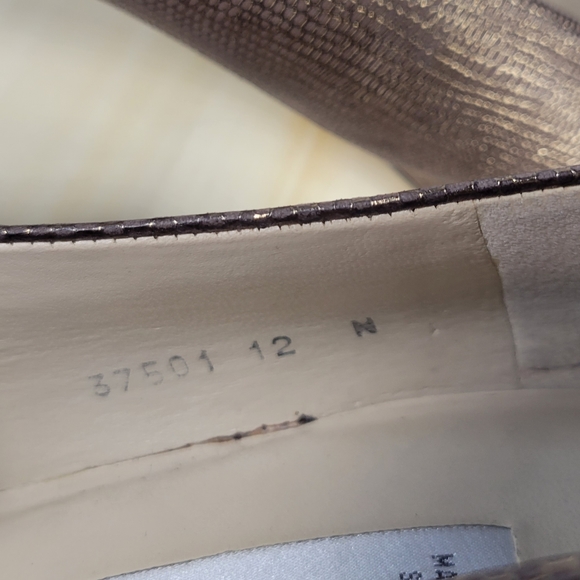 Proxy Vintage Bronze Heels Womens Size 12 N Made In Spain - Picture 8 of 11